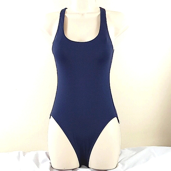 NEW Andie Bathing Suit XS Navy Blue  Swimwear The Catalina One Piece 1 Swim - Picture 1 of 6